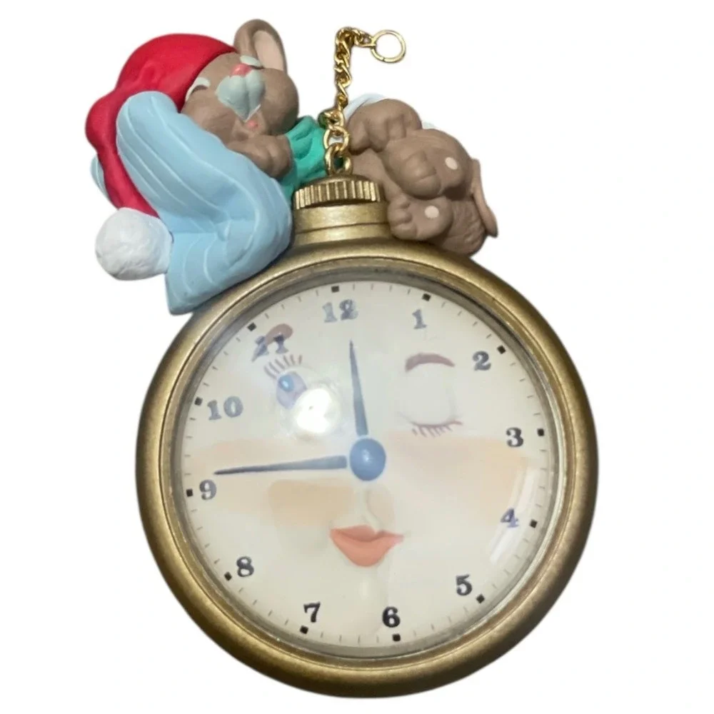 Hallmark 1998 Keepsake Ornament‎ Night Watch Mouse Sleeping Pocket Watch